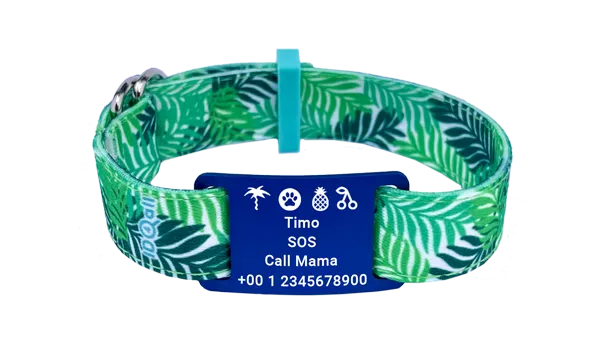 SOS armband kind jungle print met naam en ICE nummer