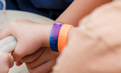 Galaxy SOS armband kind met naam en telefoonnummer