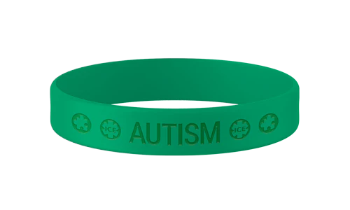 Groene SOS armband kind met naam en telefoonnummer