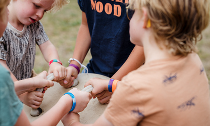 Groene SOS armband kind met naam en telefoonnummer