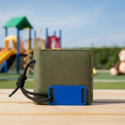 Etiqueta de metal con texto e iconos personalizados