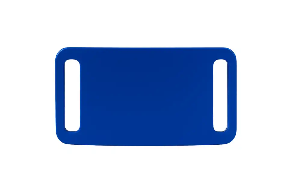 Etiqueta de metal con texto e iconos personalizados