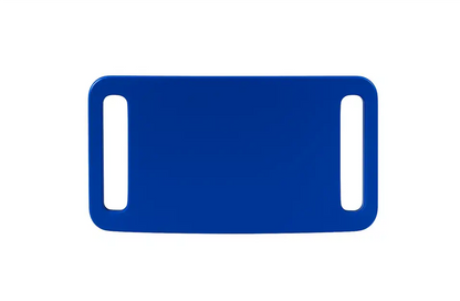 Etiqueta de metal con texto e iconos personalizados