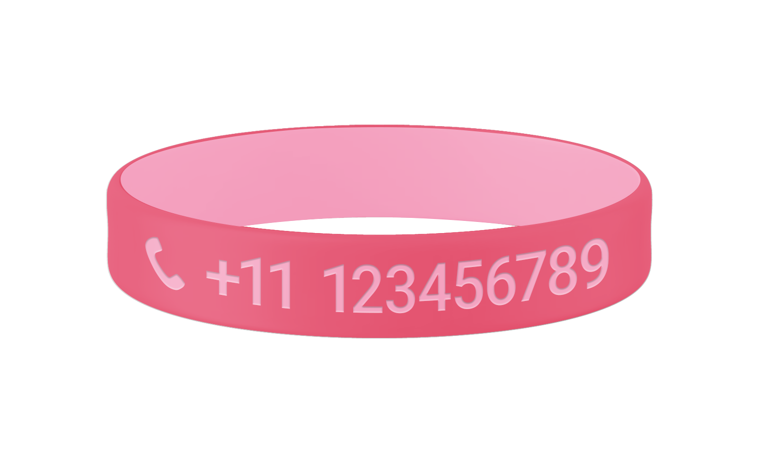 Teaberry Rose SOS armband kind met naam en telefoon